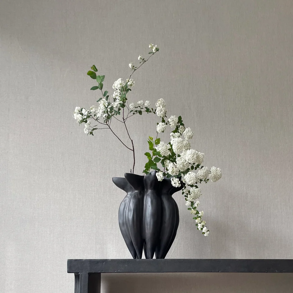 蓮花花瓶,迷你 - 咖啡色