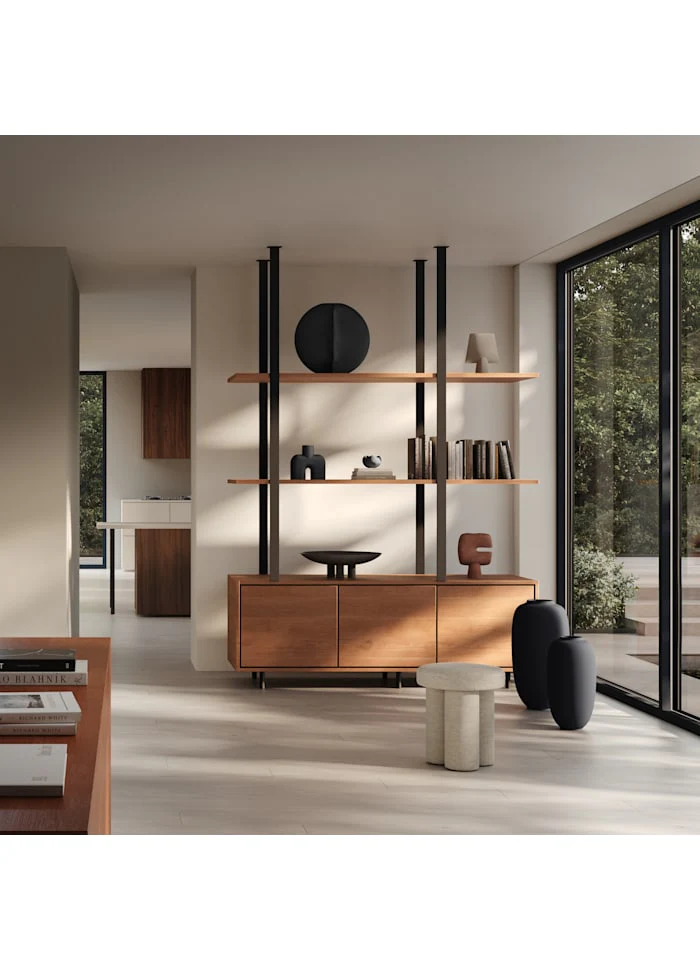 素直花瓶,細長大 - 黑