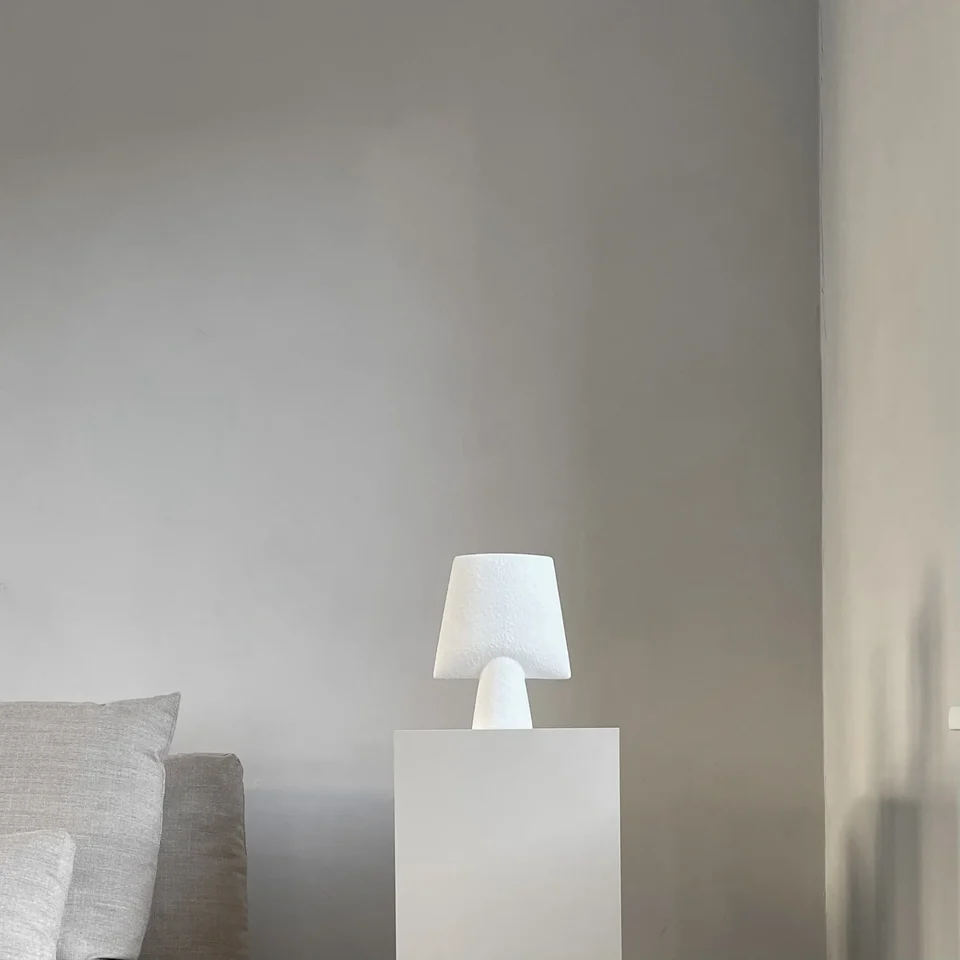 球形花瓶,四方形,迷你 - 泡泡白