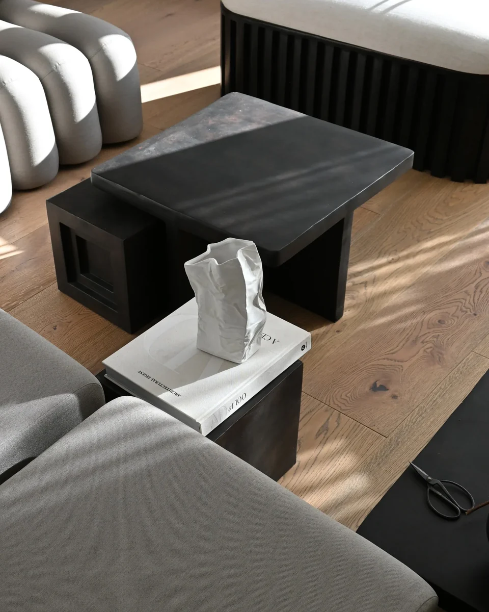 皺褶花瓶,迷你 - 骨白色