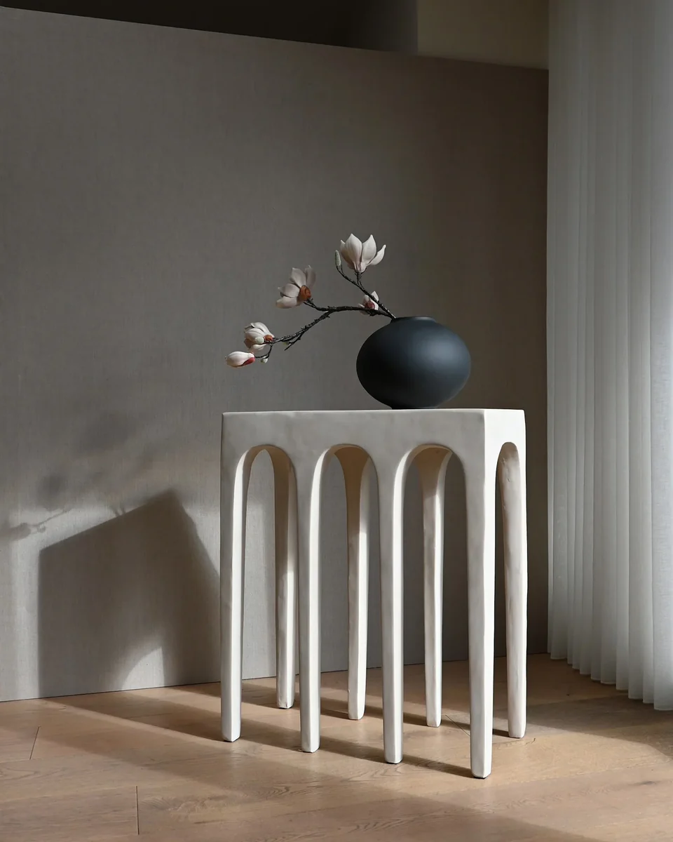 Bow拱門邊桌 - 白樺色