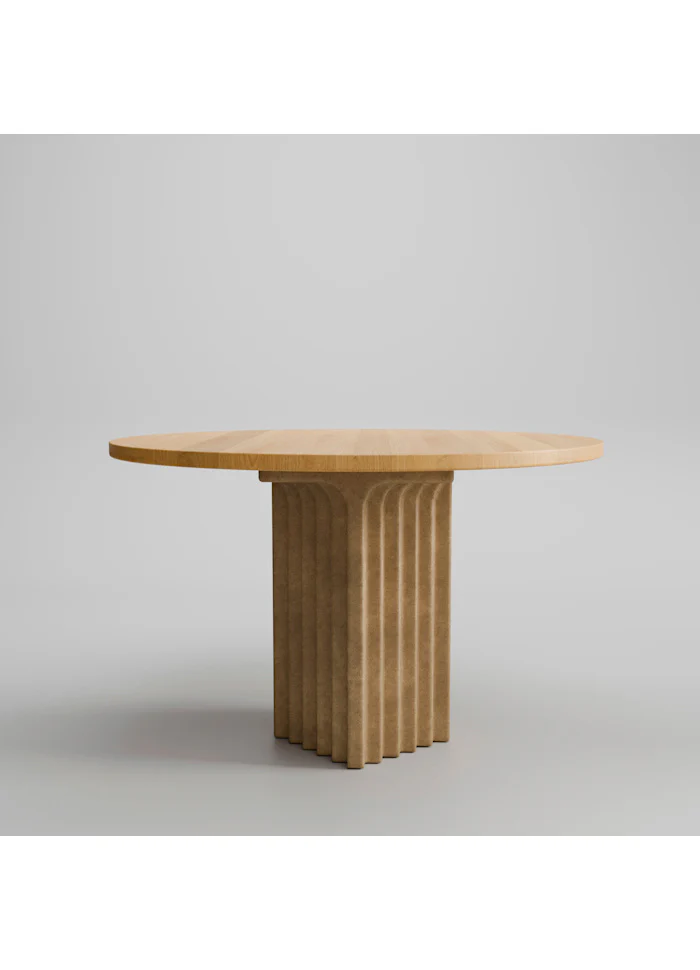 Arc 餐桌 Ø120｜原色橡木