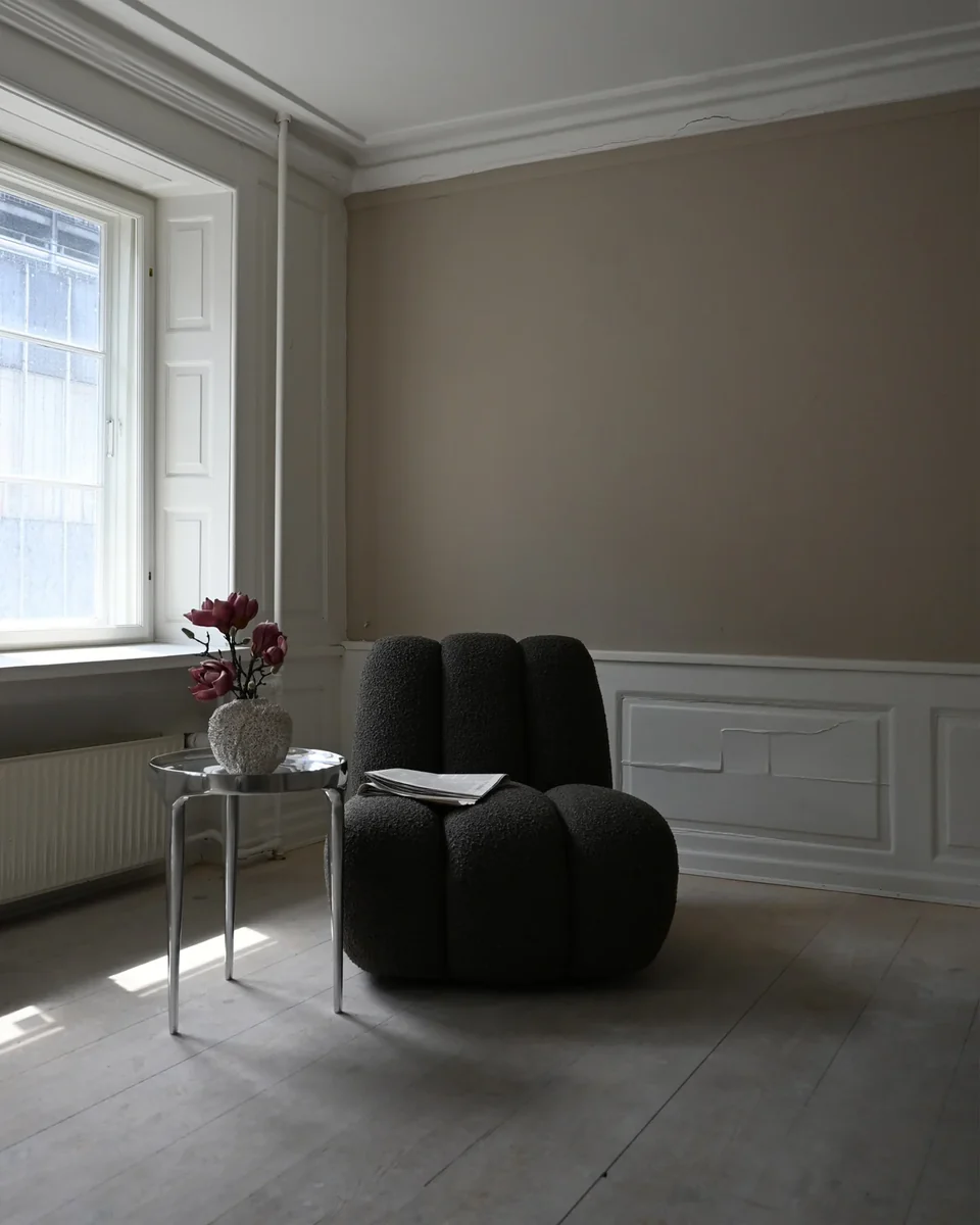 幻影桌,高 - 鉻銀