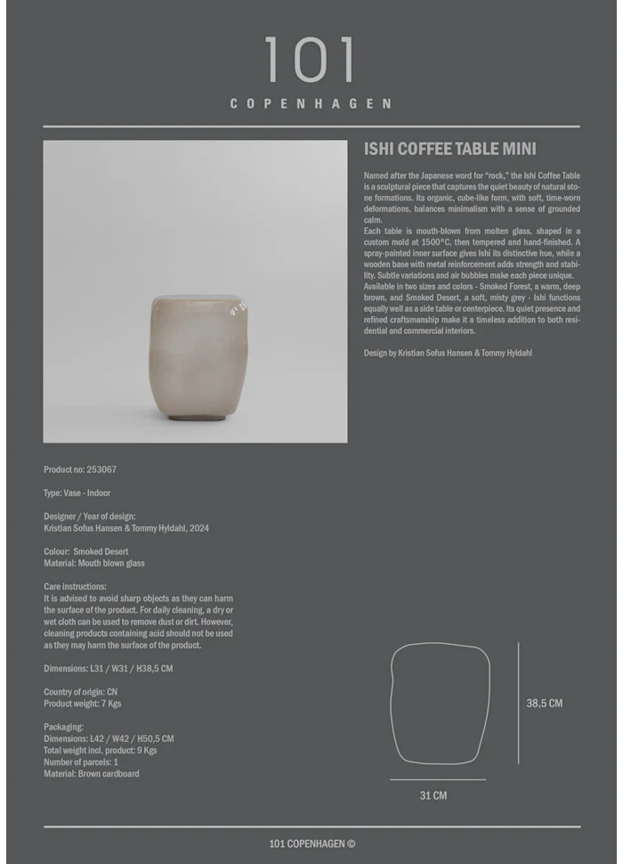 Ishi 咖啡桌, 小 - 煙燻沙漠色