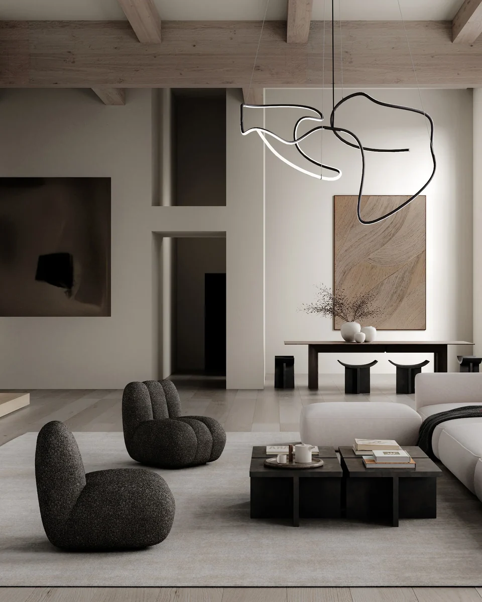 幽靈枝形吊燈,大 - 燒黑色