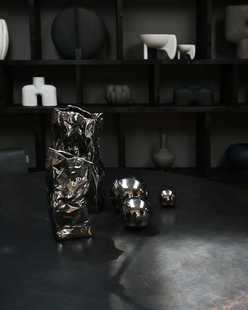 鏡面裝飾球,三件組 - 鉻銀