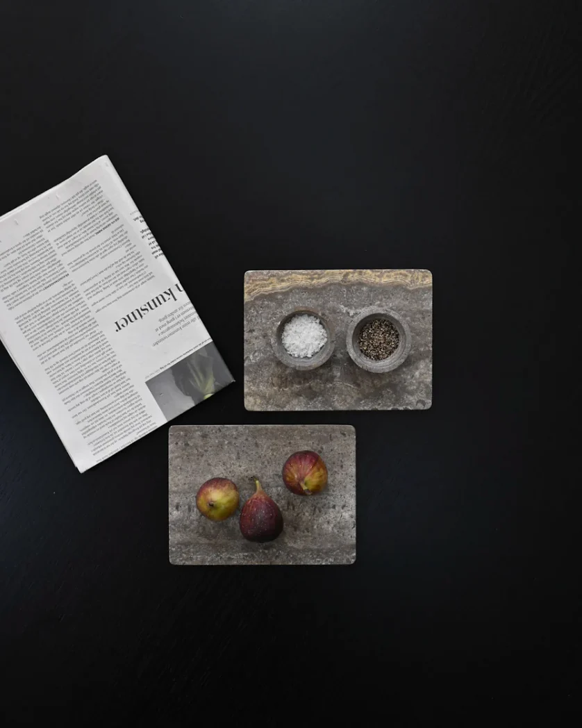 環形長方托盤,小 - 大地色