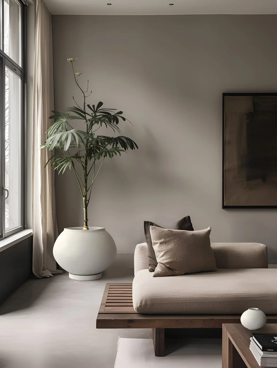 素直花盆,特大 - 白樺色