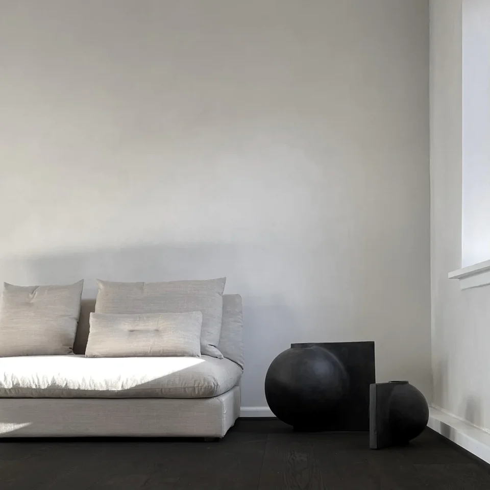 偏移花瓶,大 - 咖啡色