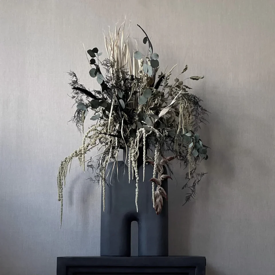 眼鏡蛇花瓶,高型 - 黑色