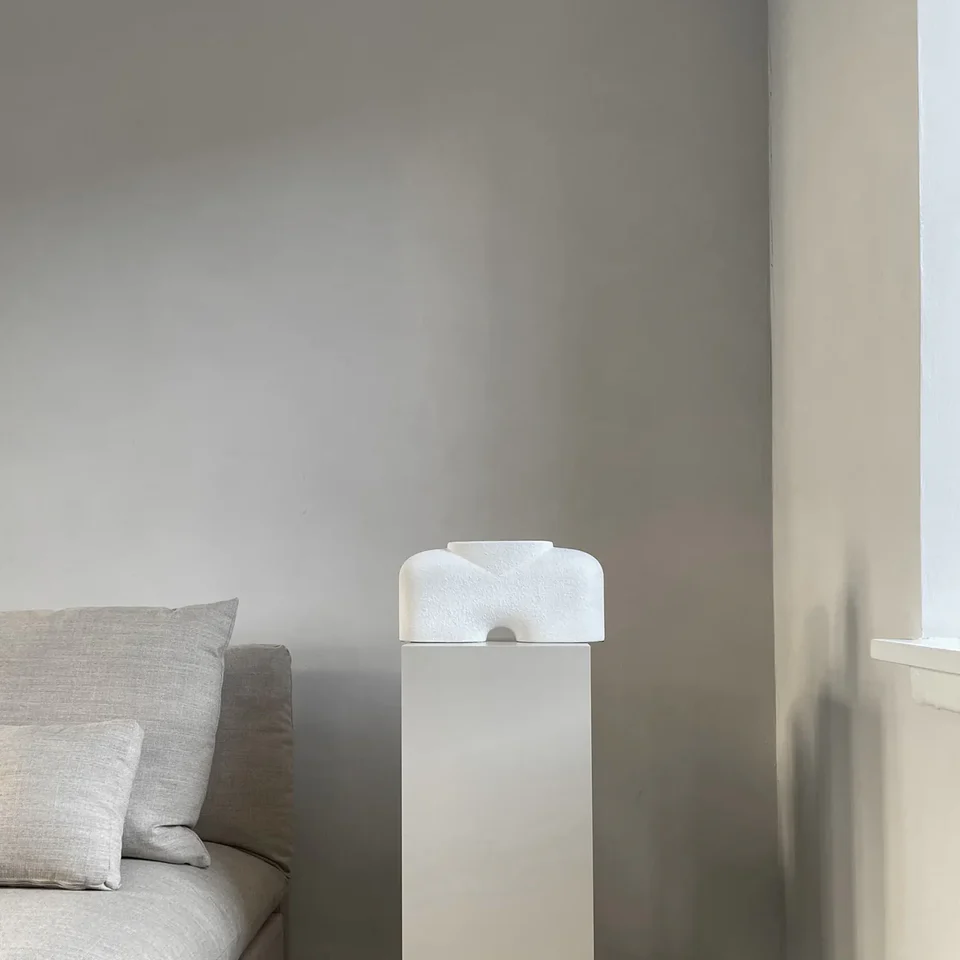 眼鏡蛇花瓶,矮胖型 - 泡泡白