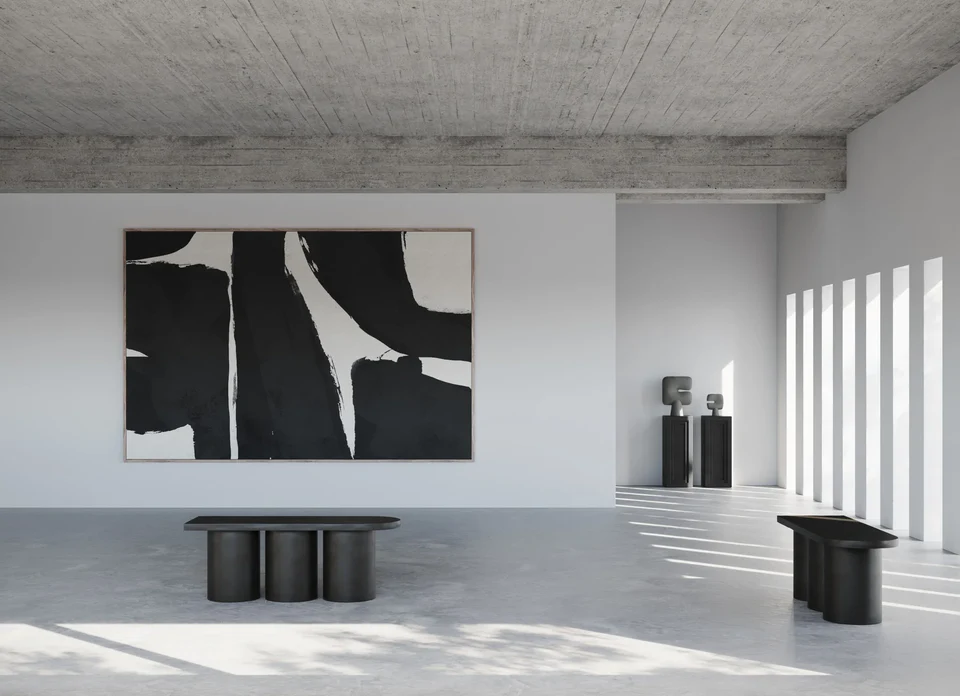 部落花瓶,大 - 深灰色