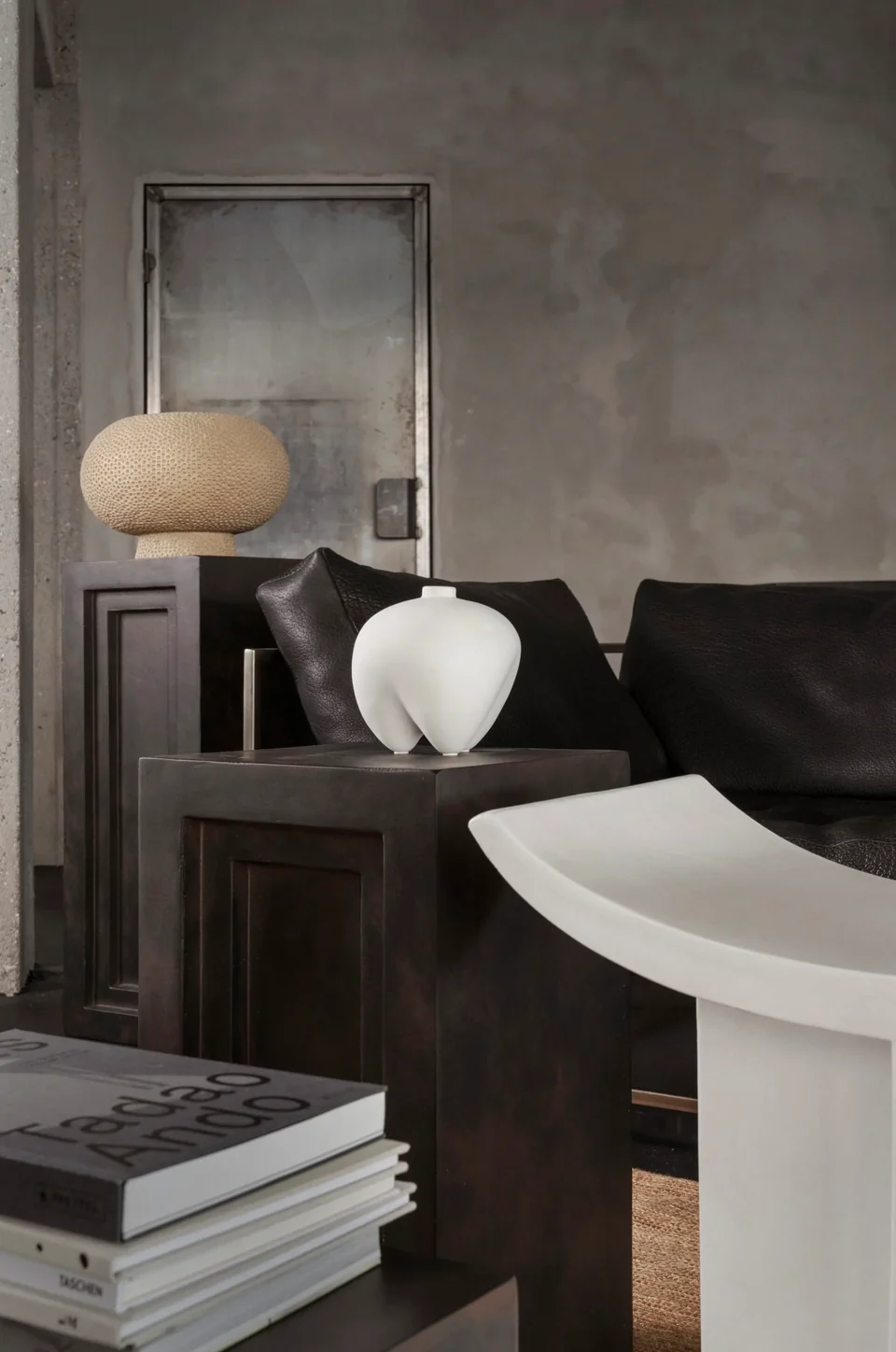 Kabin 圓形花瓶,網紋款 - 沙色