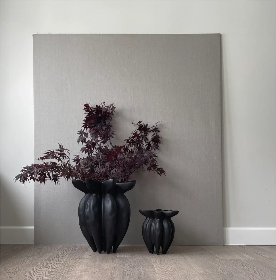 蓮花花瓶,迷你 - 咖啡色