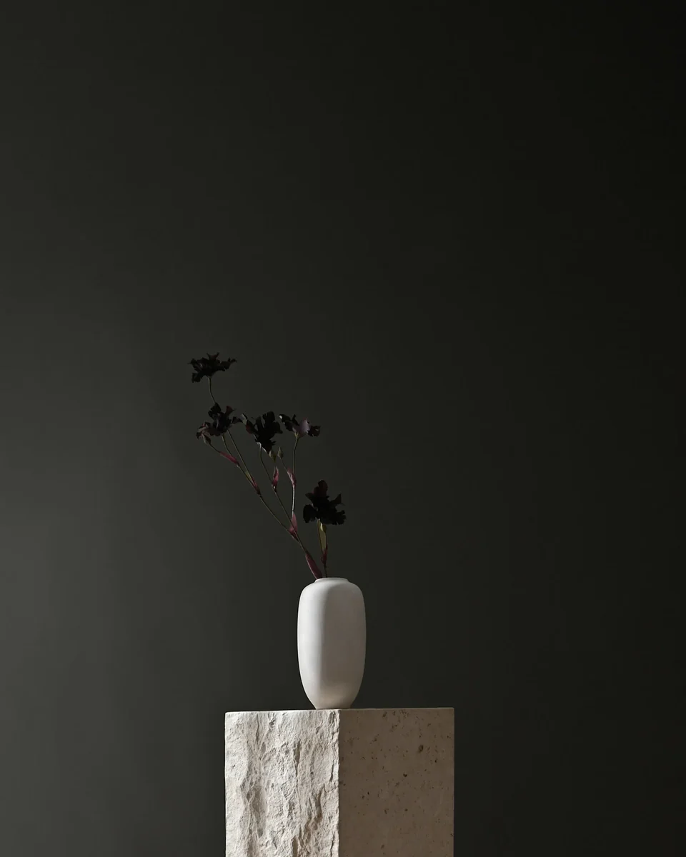 素直花瓶,細長迷你 - 白樺色