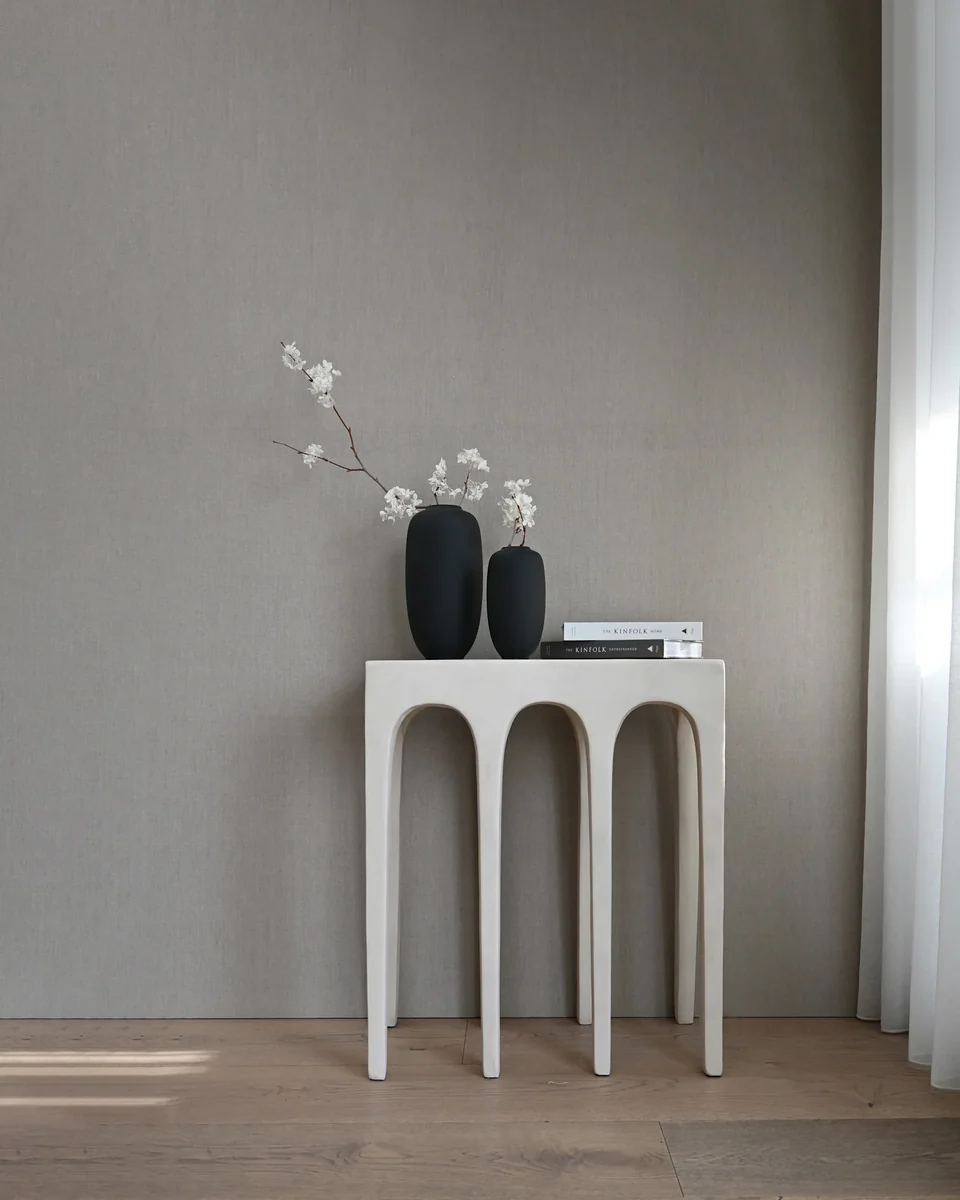 素直花瓶,細長迷你 - 黑色