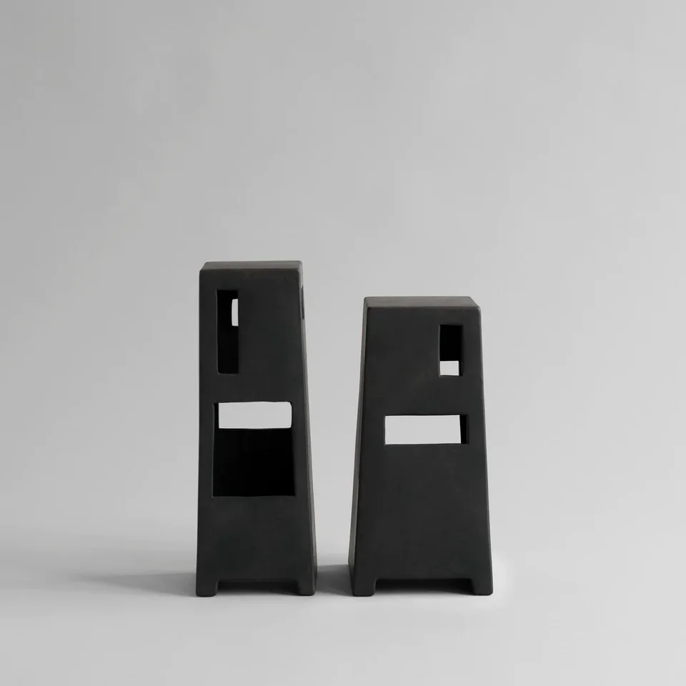 廢墟花瓶,矮胖型- 咖啡色