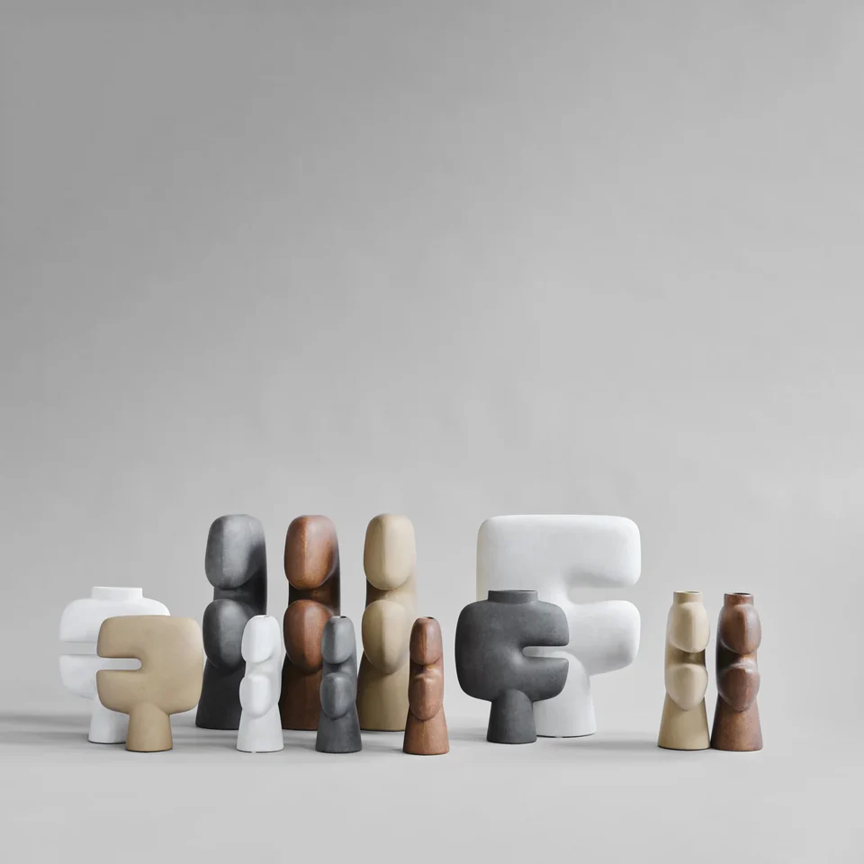 部落花瓶,中型 - 沙色