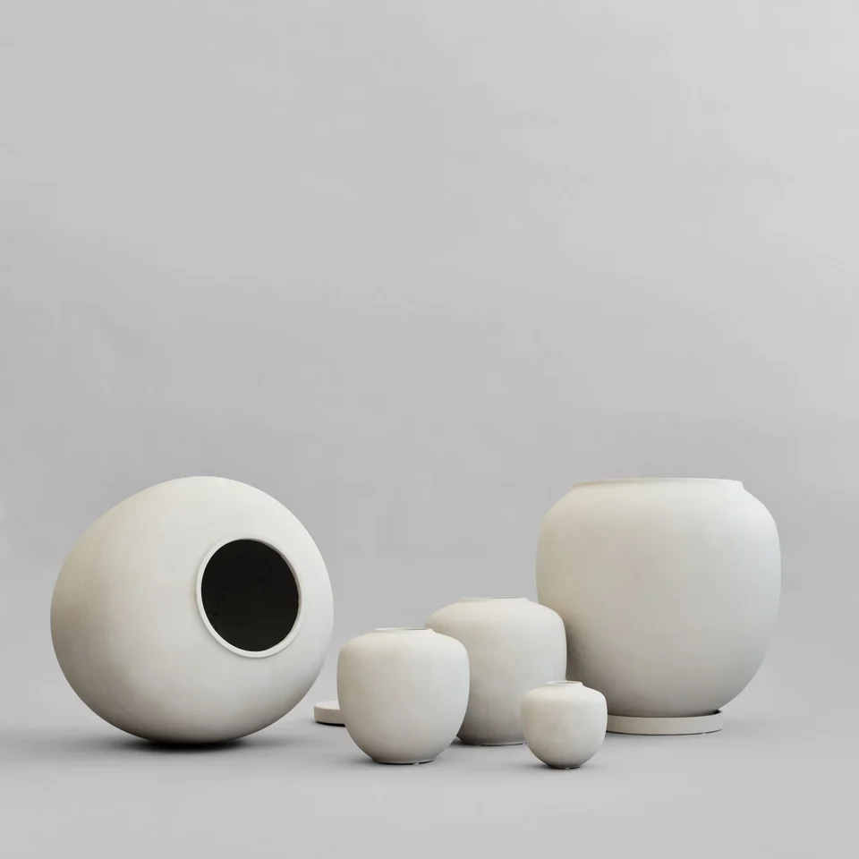 素直花瓶,小 - 白樺色