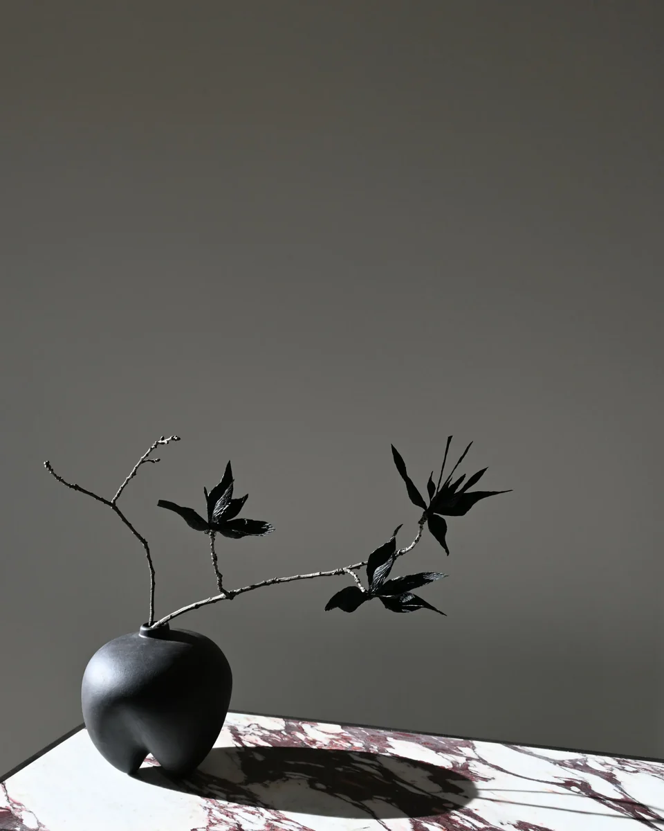 相撲花瓶,迷你 - 咖啡色