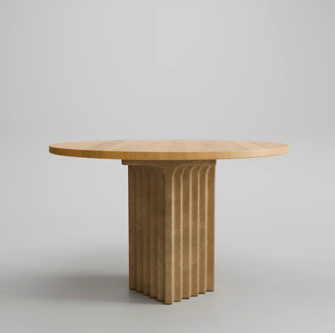 Arc 餐桌 Ø120｜原色橡木