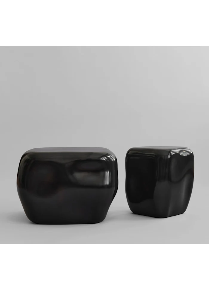 Ishi 咖啡桌, 中 - 亮面深咖啡色