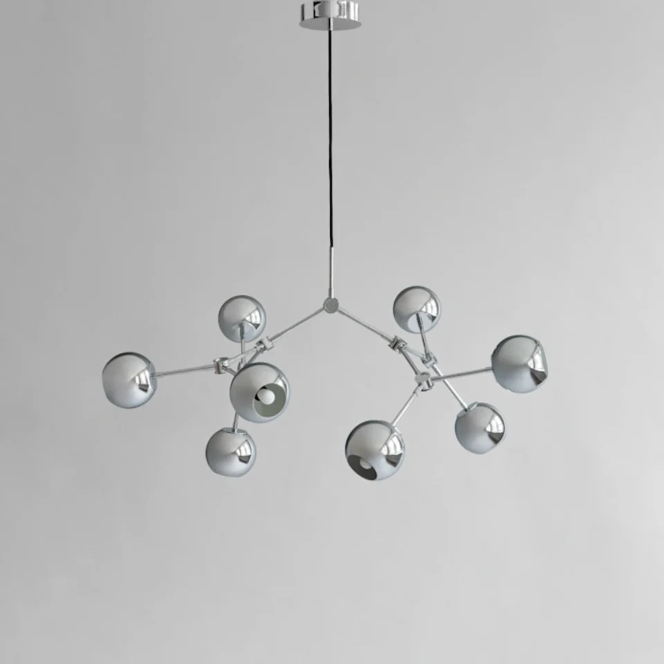 滴形圓球吊燈,迷你 - 鉻色(5m)