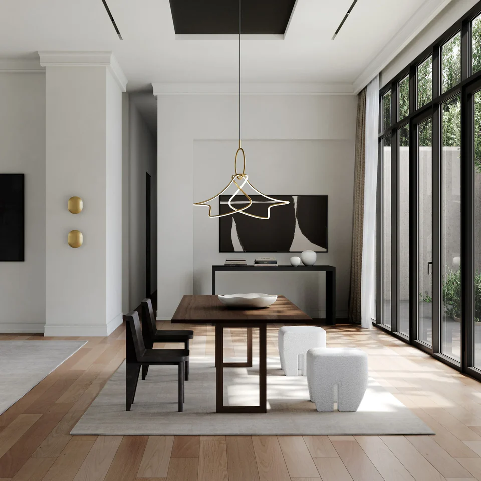 雲朵吊燈,迷你 - 黃銅色