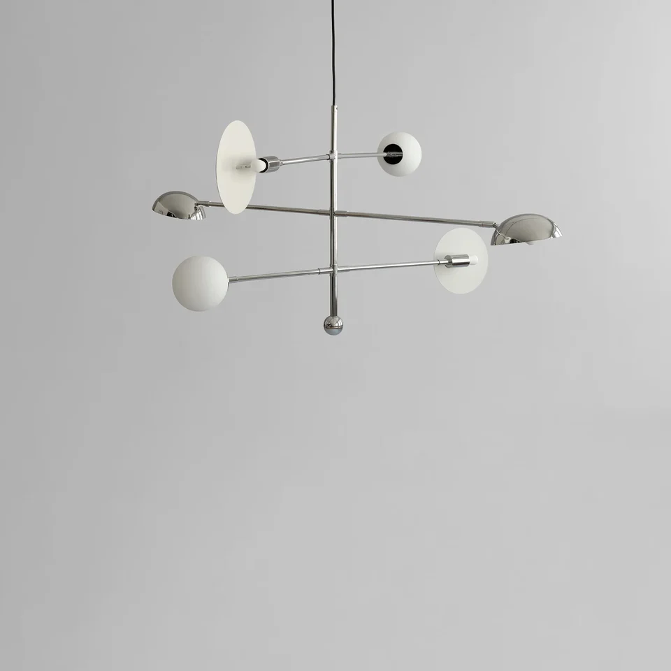 三燈吊燈 - 鉻色(5m)