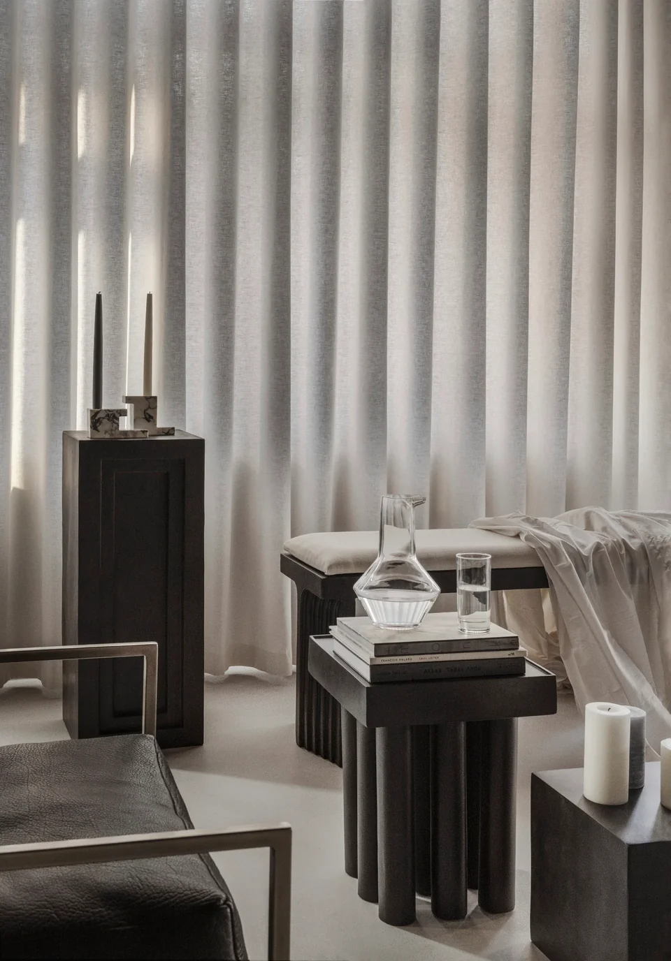 磚形燭台,高 - 大理石紋路