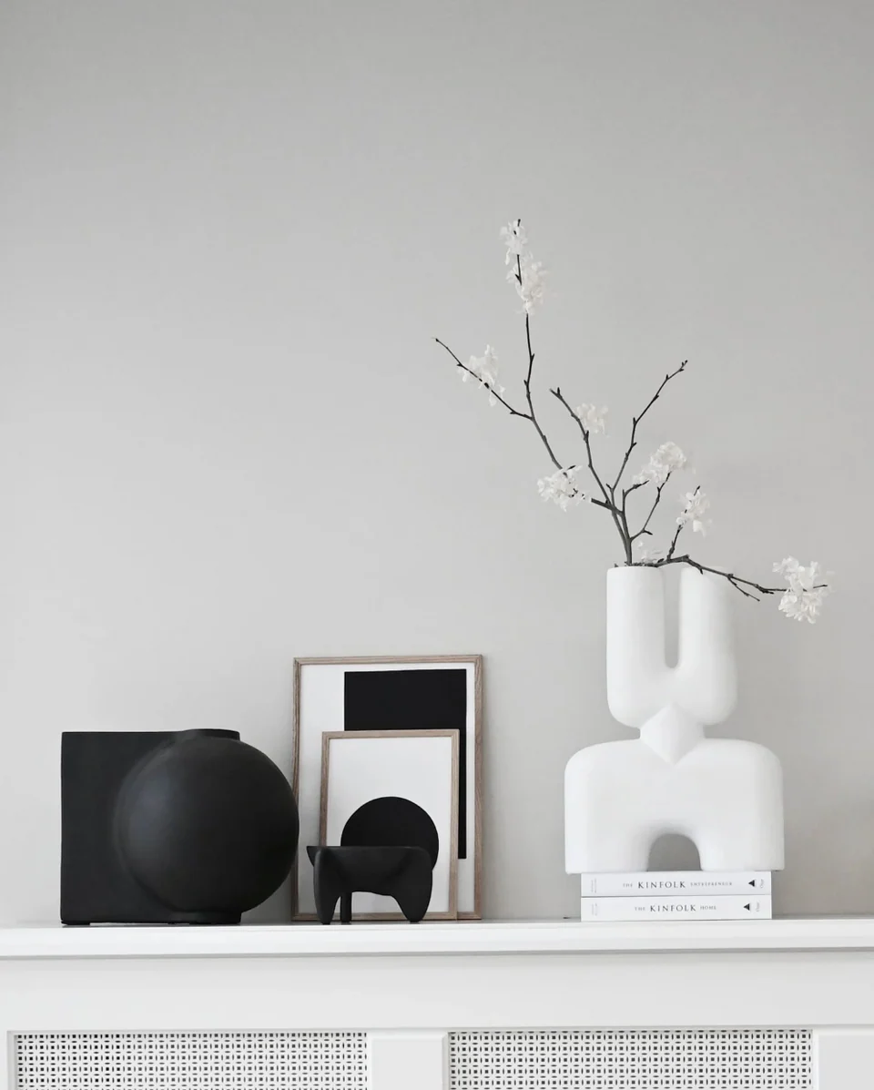 眼鏡蛇花瓶,中型- 骨白色