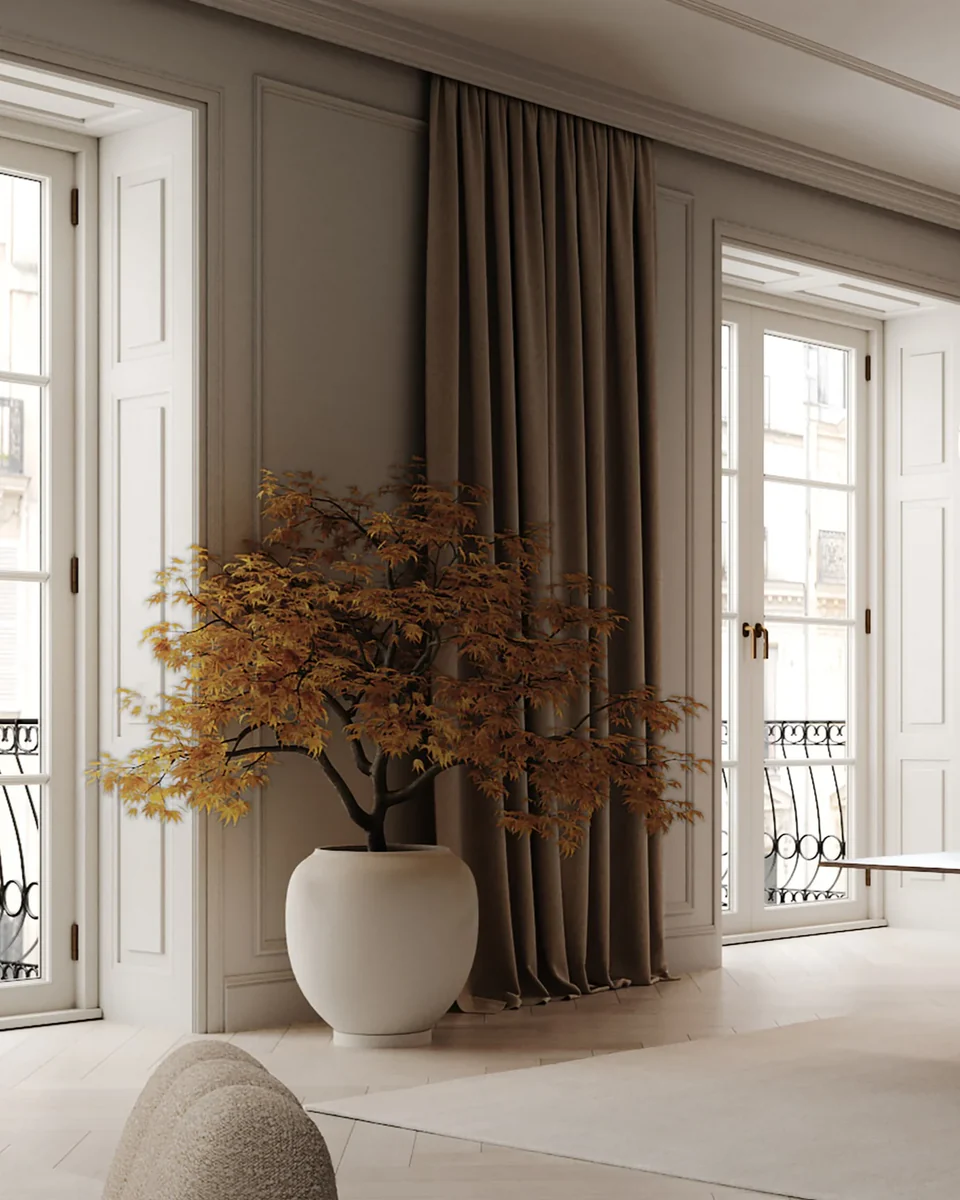 素直花盆,大 - 白樺色