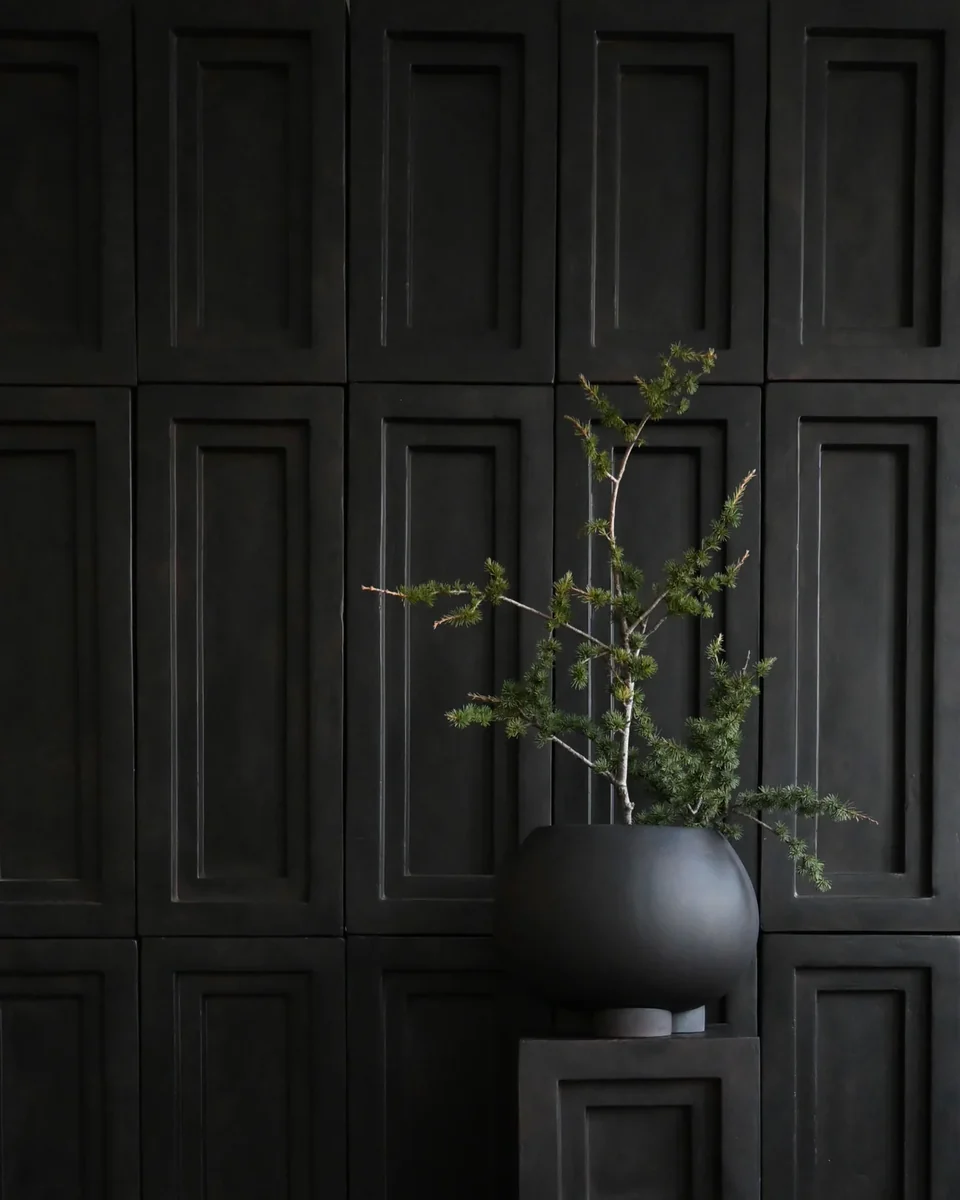 海膽花盆,小 - 咖啡色