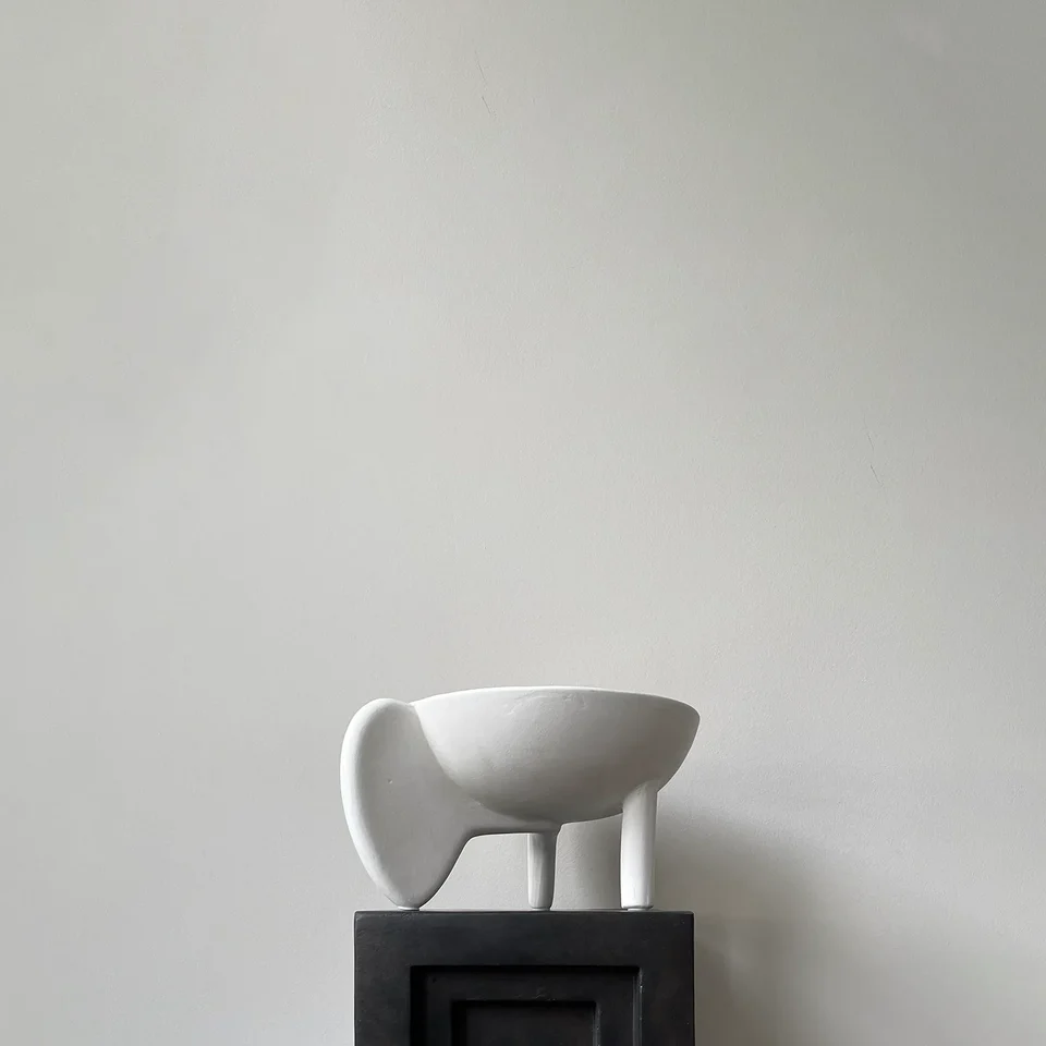 翼碗,大 - 骨白色