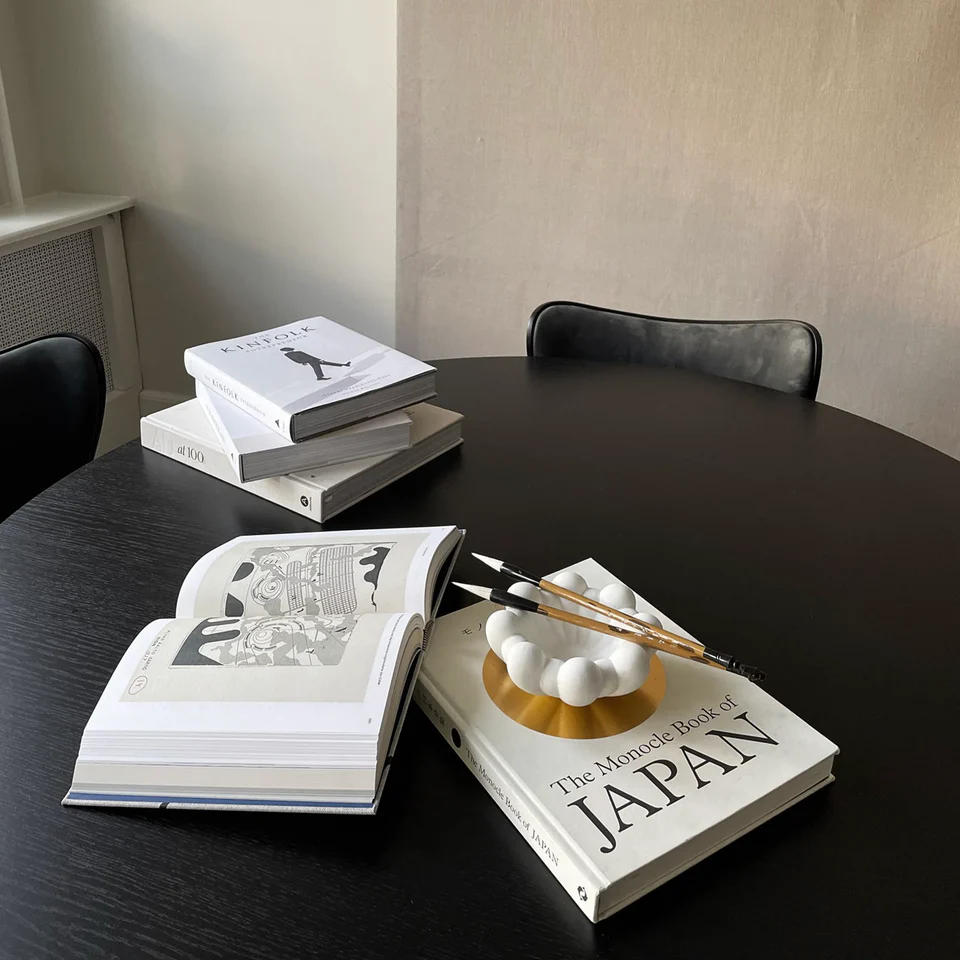 綻放陶盤,迷你 - 骨白色