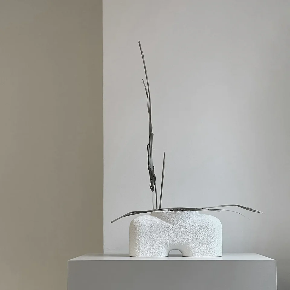 眼鏡蛇花瓶,矮胖型 - 泡泡白