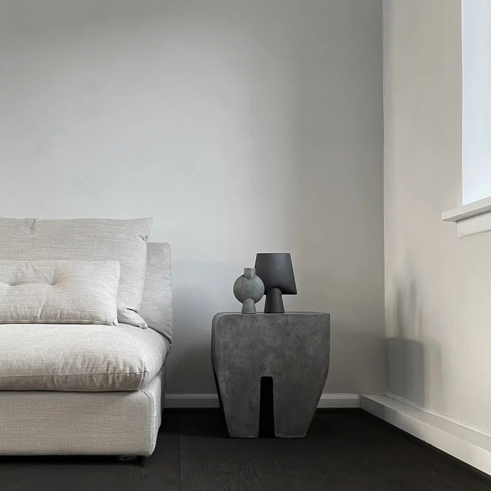 球形花瓶,四方形,迷你 - 咖啡色