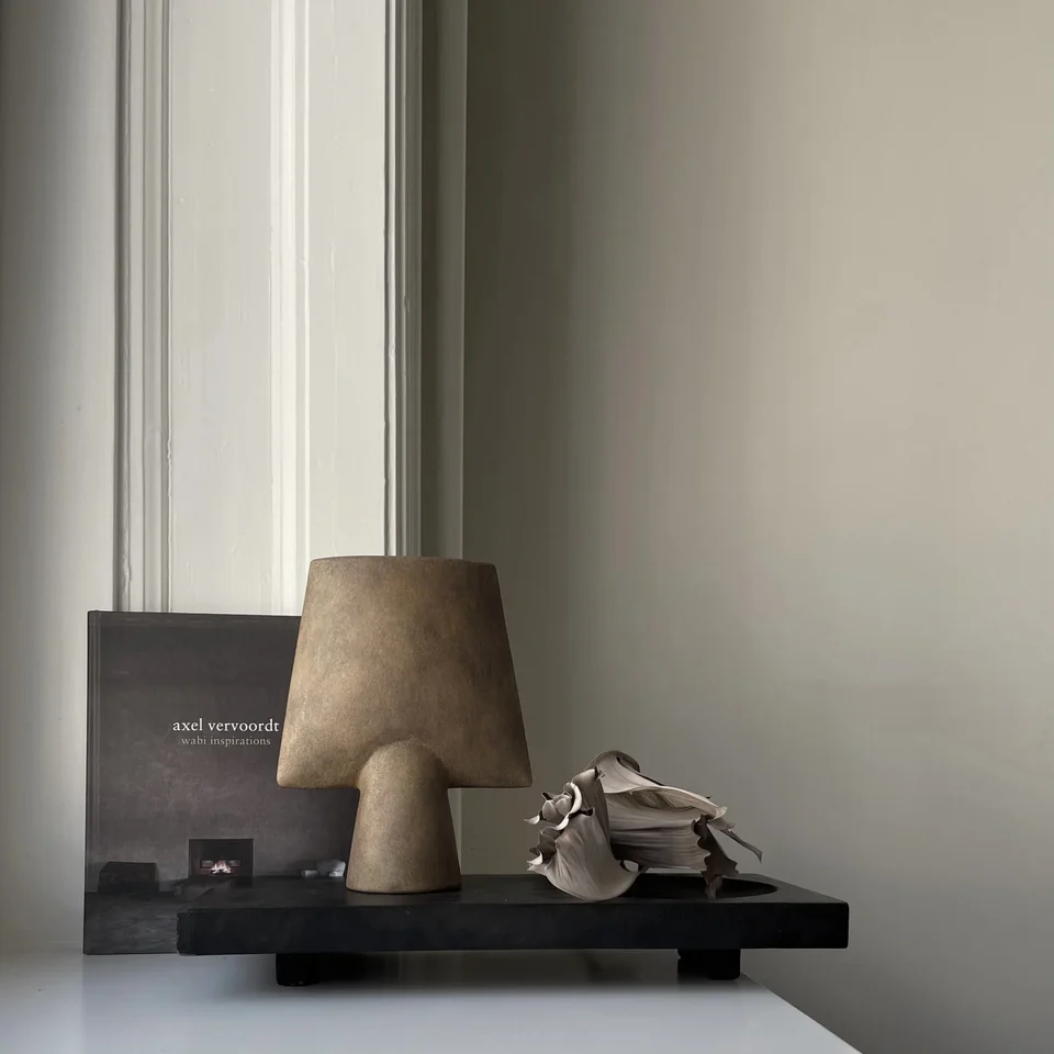 球形花瓶,四方形,迷你 - 土黃色