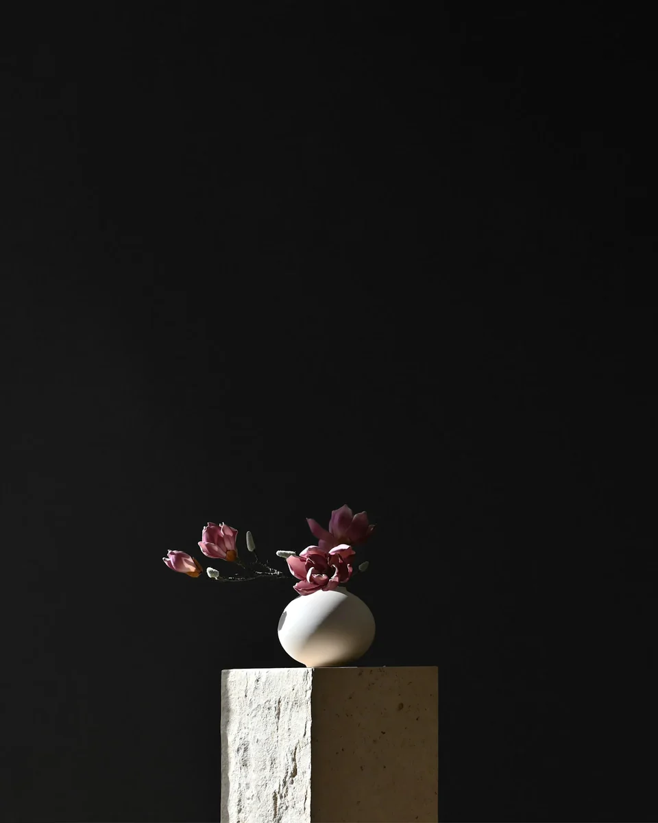 素直花瓶,胖型迷你 - 白樺色