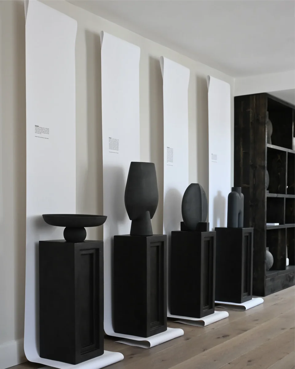 古根海姆花瓶,大 - 黑色