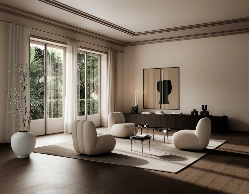 素直花瓶,大 - 白樺色