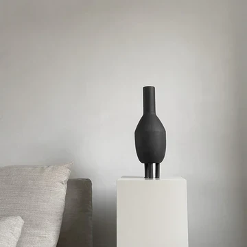 鴨型花瓶,高瓶型 - 咖啡色