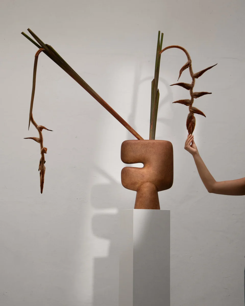 部落花瓶,大 - 赤紅色