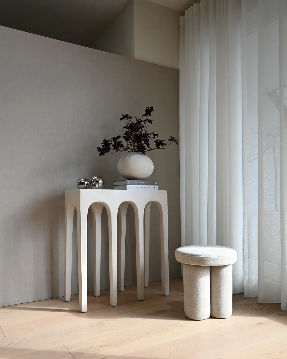 Bow拱門邊桌 - 白樺色