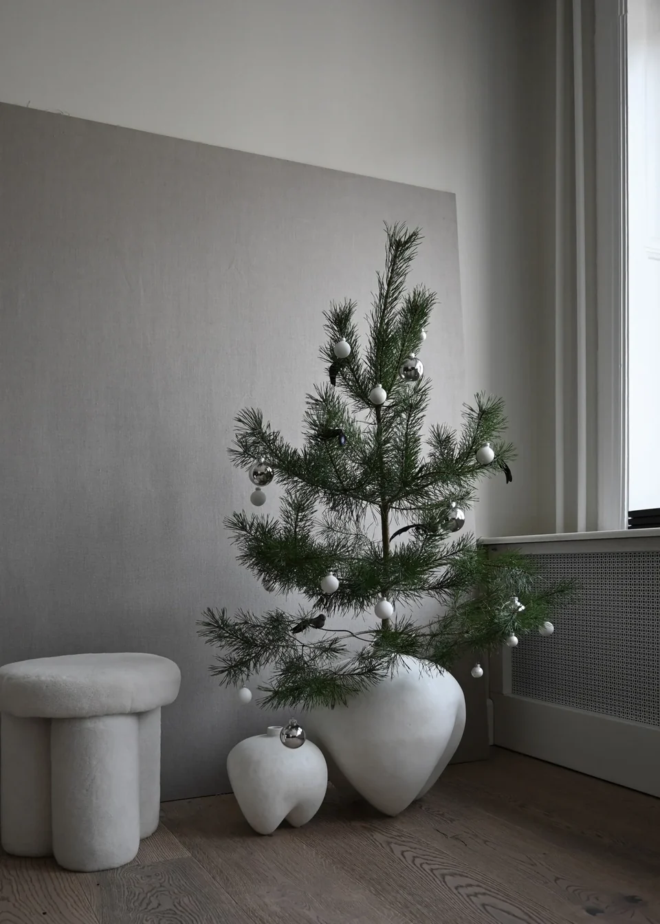 Big Foot 大腳凳,羊毛皮 - 白色