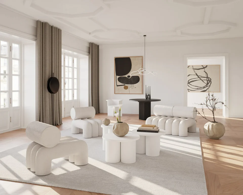 Big Foot 大腳高桌 - 骨白色