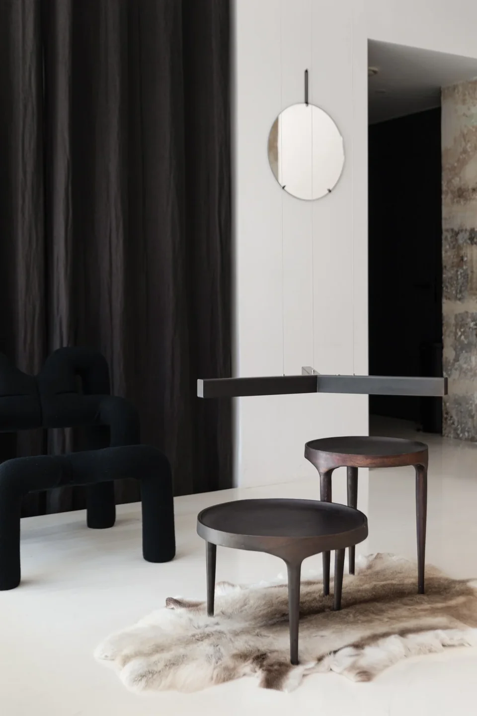 幻影桌,高 - 古董色