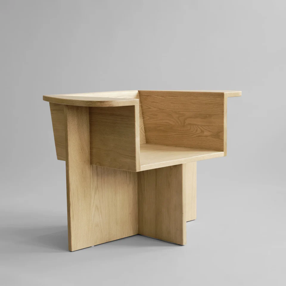 Brutus休閒椅 - 天然橡木