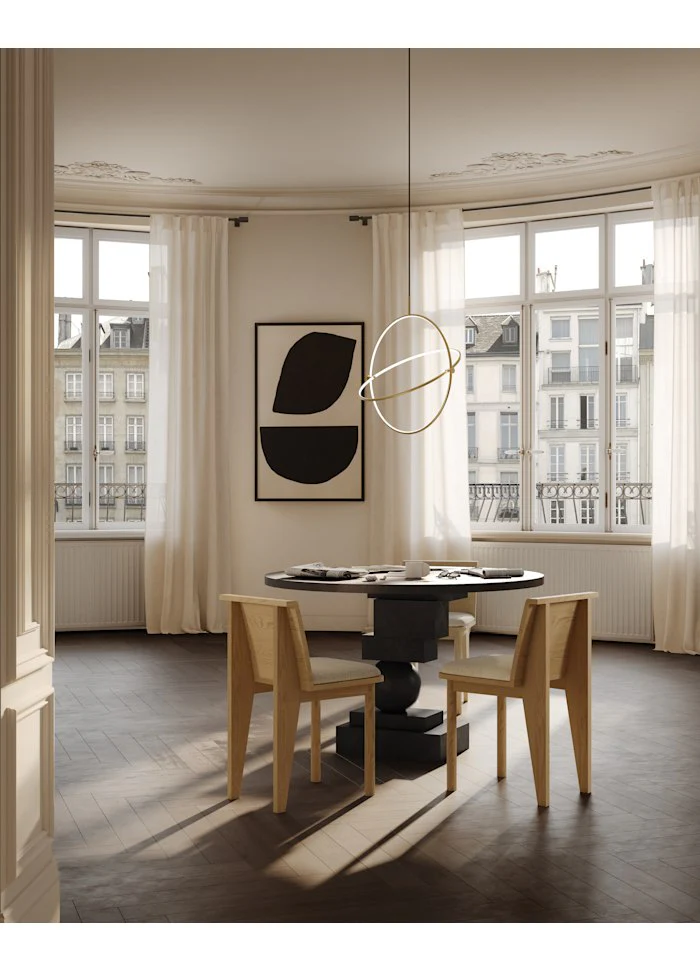 Brutus餐椅,細長 - 天然橡木