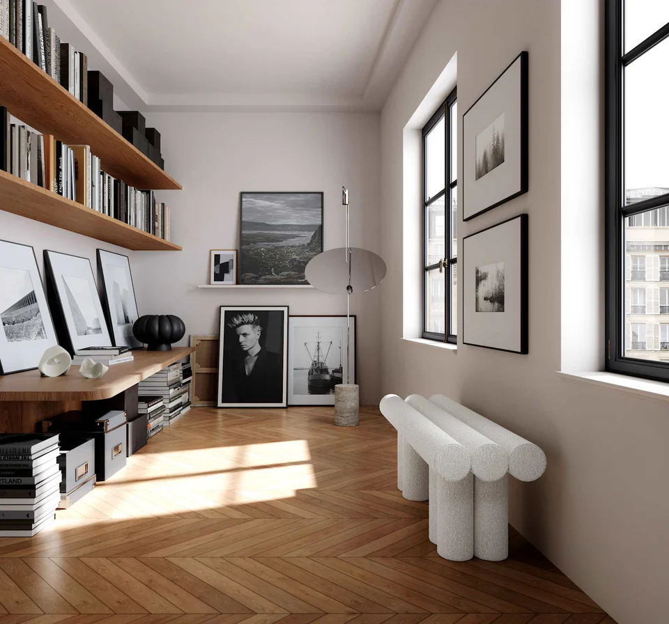 Hiro 長椅 - 米白色